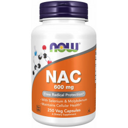 NOW NAC Acetyl Cysteine 600 mg 250 vcaps.