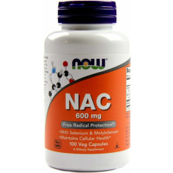 NOW NAC Acetyl Cysteine 600 mg 100 caps.