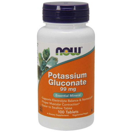 Now Potassium Gluconate 99mg- 100 tabl.