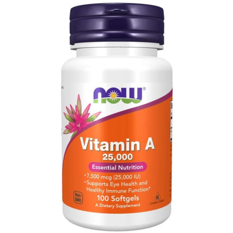 Now Vitamin A 25000 IU 100 softgel.