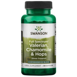 Swanson Full Spectrum Valerian, Chamomile & Hops 60 kaps.