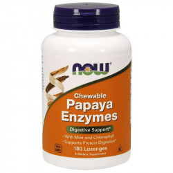 NOW Papaya Enzymes -180 žuv.pastil.