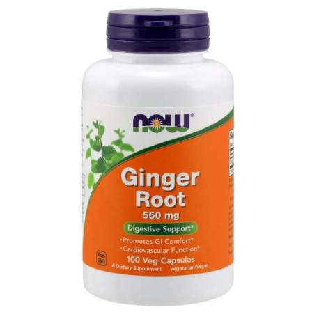 Now Ginger Root 550 mg 100 kaps.