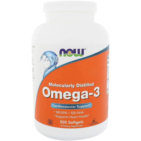 Now Omega-3 Molecularly Distilled 500 kaps.