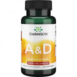 Swanson Vitamín A 5000 iu + D 400 iu 250 kaps