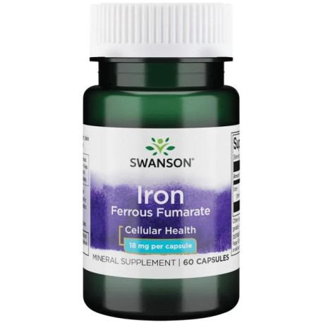 Swanson Iron Ferrous Fumarate 18 mg 60 kaps.