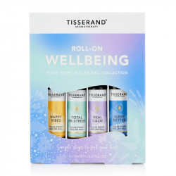 TISSERAND Roll-on Wellbeing 4 x 10 ml/Sada roll-on esenciálnych olejov na zlepšenie nálady