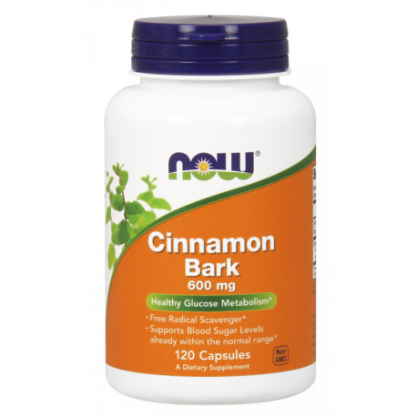 NOW Cinnamon Bark  600 mg120 kaps.