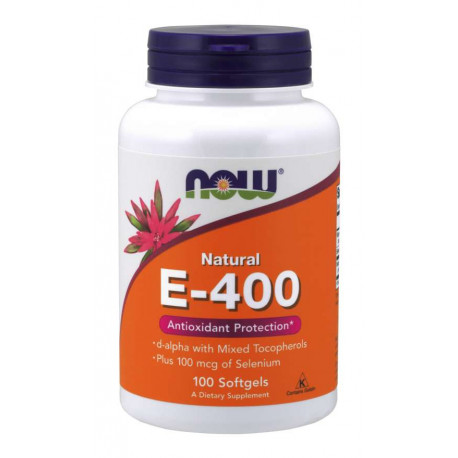 Now Vitamin E 400 IU + Selen 100 mcg 100softgels