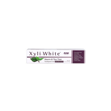 NOW XyliWhite - Neem & Tea Tree Toothpaste Gel - 181 grams