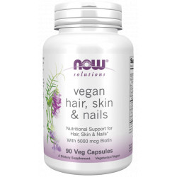 NOW Vegan Hair, Skin & Nails 90 kaps.