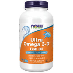 NOW Ultra Omega 3-DÔäó 180 fishsoftgels