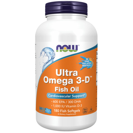 NOW Ultra Omega 3-DÔäó 180 fishsoftgels