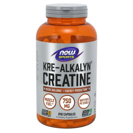 NOW Kre-Alkalyn┬« Creatine Monohydrat 750 mg 240 kaps.