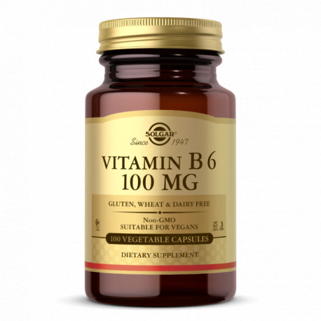 Solgar Vitamin B6 100 mg 100 vegkaps.