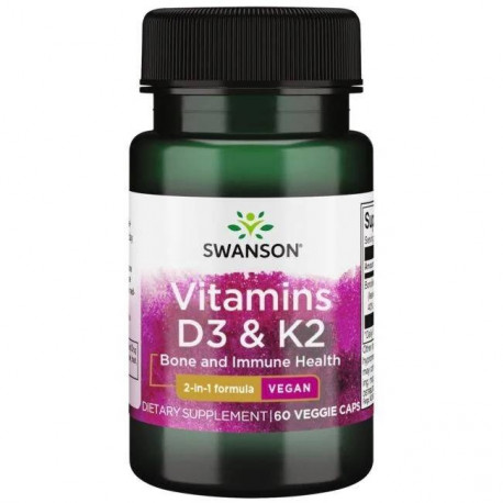 Swanson Vitamin K2 & D3 60 kaps.