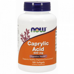 NOW Caprylic Acid 600 mg 100 softgels