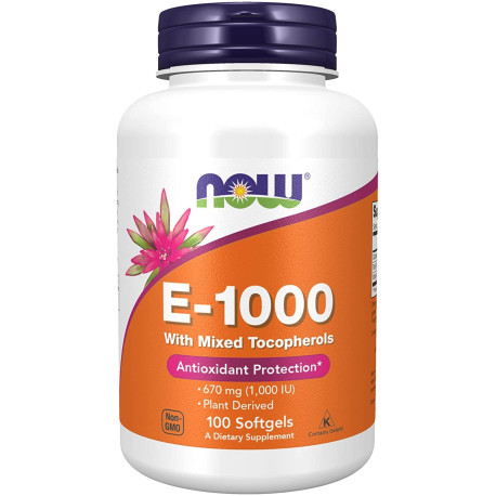 NOW Vitamin E 1000 IU 100 softgels