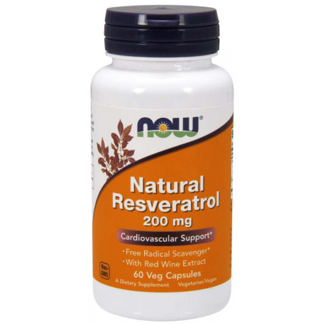 Now Natural Resveratrol 200 mg 60 kaps.