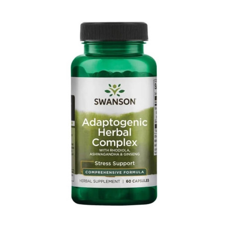 Swanson Adaptogenic Herbal Complex with Rhodiola, Ashwagandha & Ginseng 60 kaps.