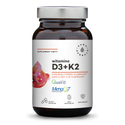 Aura Herbals Vitamin D3 2000 IU + K2 90 kaps.