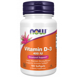 Now Vitamin D-3 400 IU 180 softgels