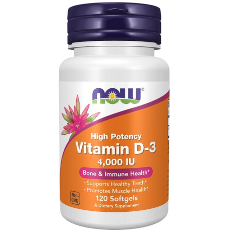 NOW Vitamin D3 4000 IU 120 kaps.