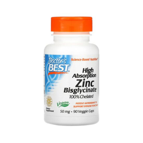 Doctors Best High Absorption Zinc Bisglycinate 90vegkaps