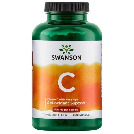 Swanson Vitamin C 500 + with rose hips 250 kaps