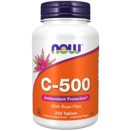 NOW Vitamin C-500 with Rose Hips - 250 tabl.