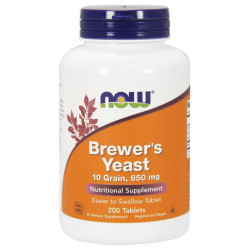 NOW Brewers Yeast 650 mg 200 tabl.