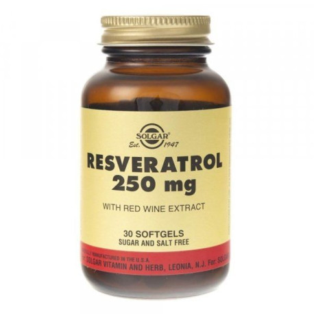 Solgar Resveratrol 250 mg with Red Wine Extract  30 softgels