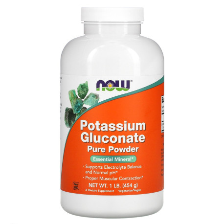 Now Potassium Gluconate Powder - 454 g