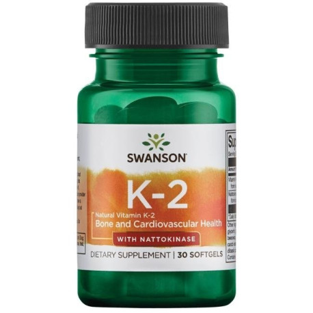 Swanson Vitamin K2 + Nattokinase 30 kaps.