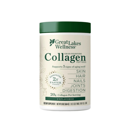 GREAT LAKES WELLNESS Quick Dissolve Collgen Peptides -hydrolyzovan├Ż kolag├ęn 454g