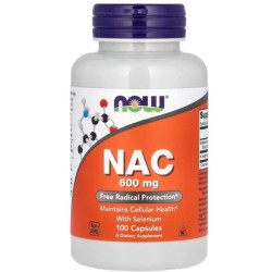 NOW NAC Acetyl Cysteine 600 mg 100 caps.