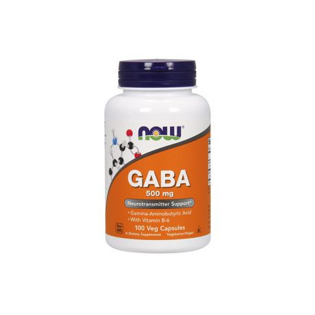 NOW GABA 500mg with B6 100veg caps.