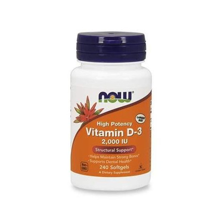 NOW Vitamin D3-2000 IU - 240 softgels