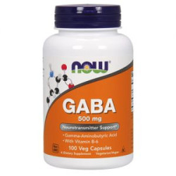 NOW GABA 500mg with B6 100vegcaps.