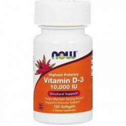 NOW Vitamin D3-10000 IU - 120softgels