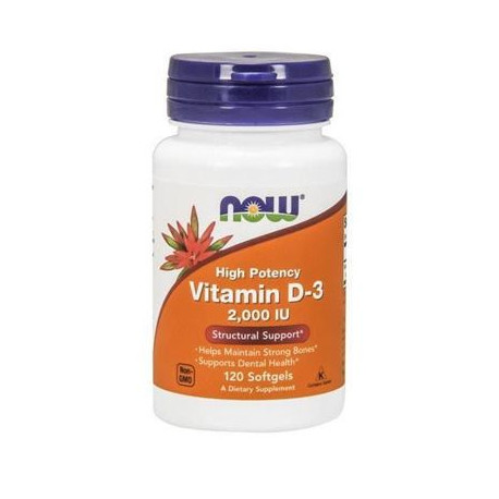 NOW Vitamin D3-2000 IU - 120 softgels