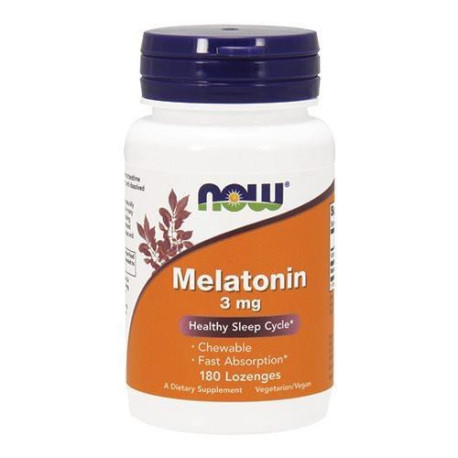 NOW Melatonin 3mg - 180 ┼żuv.tablety